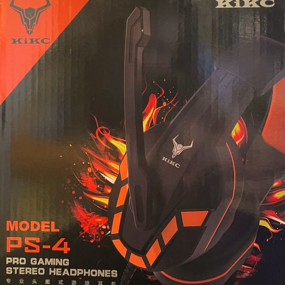 KikC Model PS-4 Pro Gaming Stereo Head Phones With Mic for Xbox, PS5, PC New - Picture 2 of 7